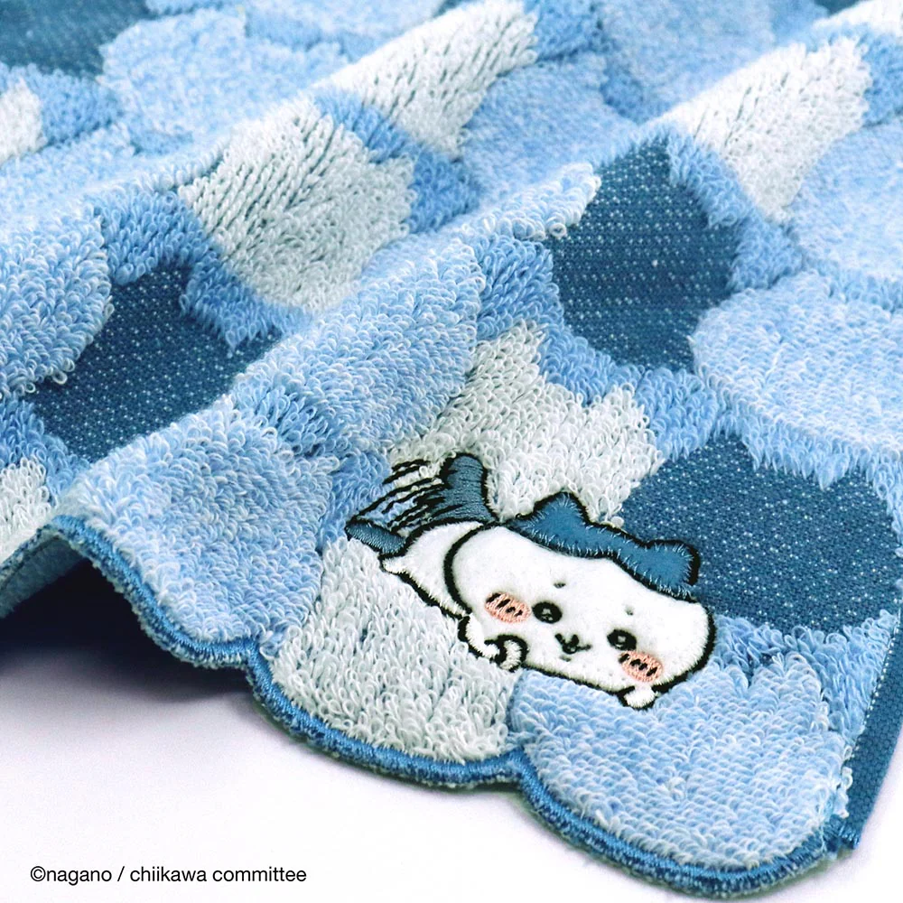 ちいかわ タオルハンカチ(おかお ブルー) - Image 2