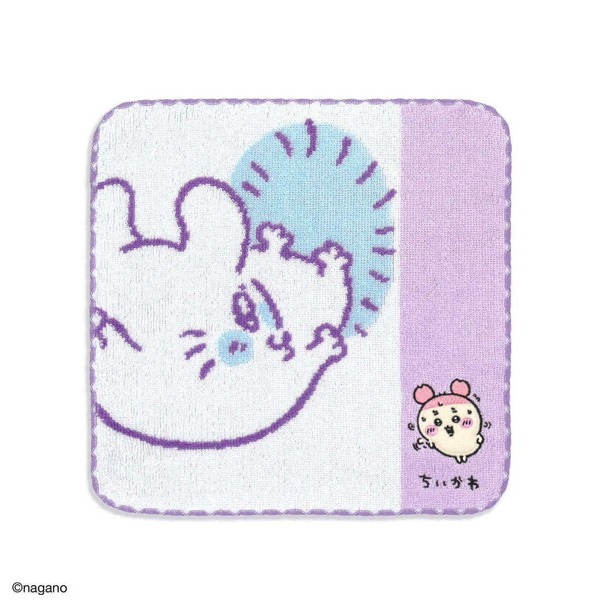 ちいかわ タオルハンカチ（運んでる・パープル） - Image 5