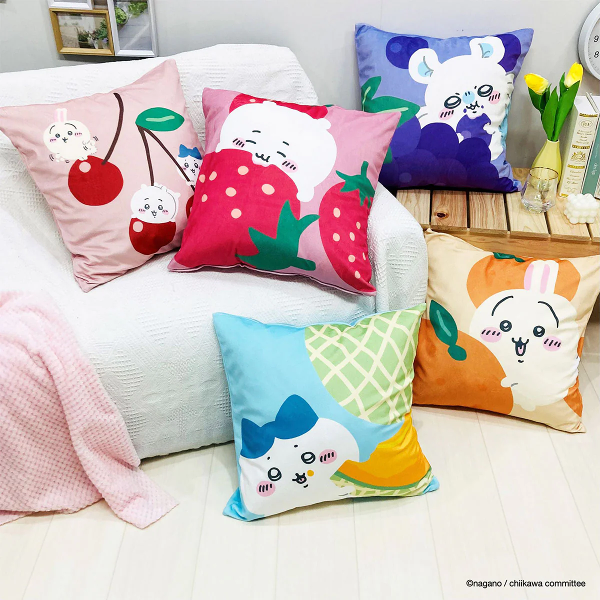 ちいかわ クッションカバー（ハチワレ メロン） - Image 2