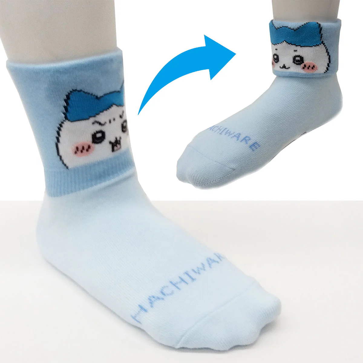 ちいかわ くるっとクルーソックス(ハチワレ) キッズ用 - Image 2