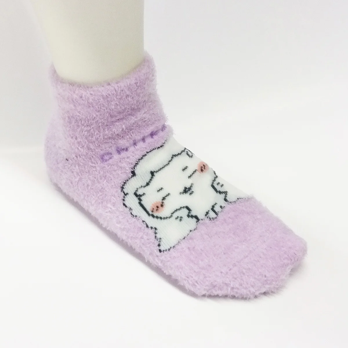 ちいかわ もこもこスニーカー丈ソックス(ちいかわぬくぬく パープル) キッズ用 - Image 4