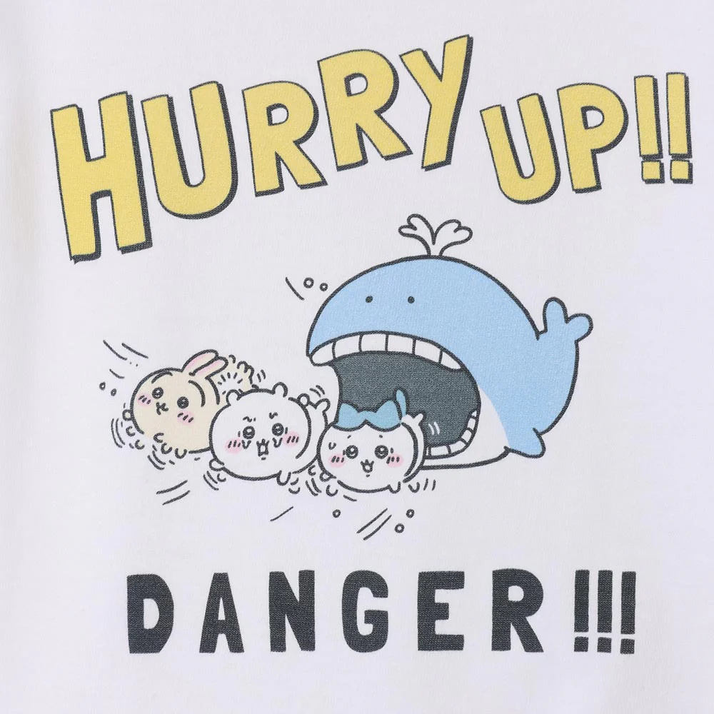 ちいかわ水族館 Tシャツ ハリーアップ ホワイト（イカミラー付） - Image 2