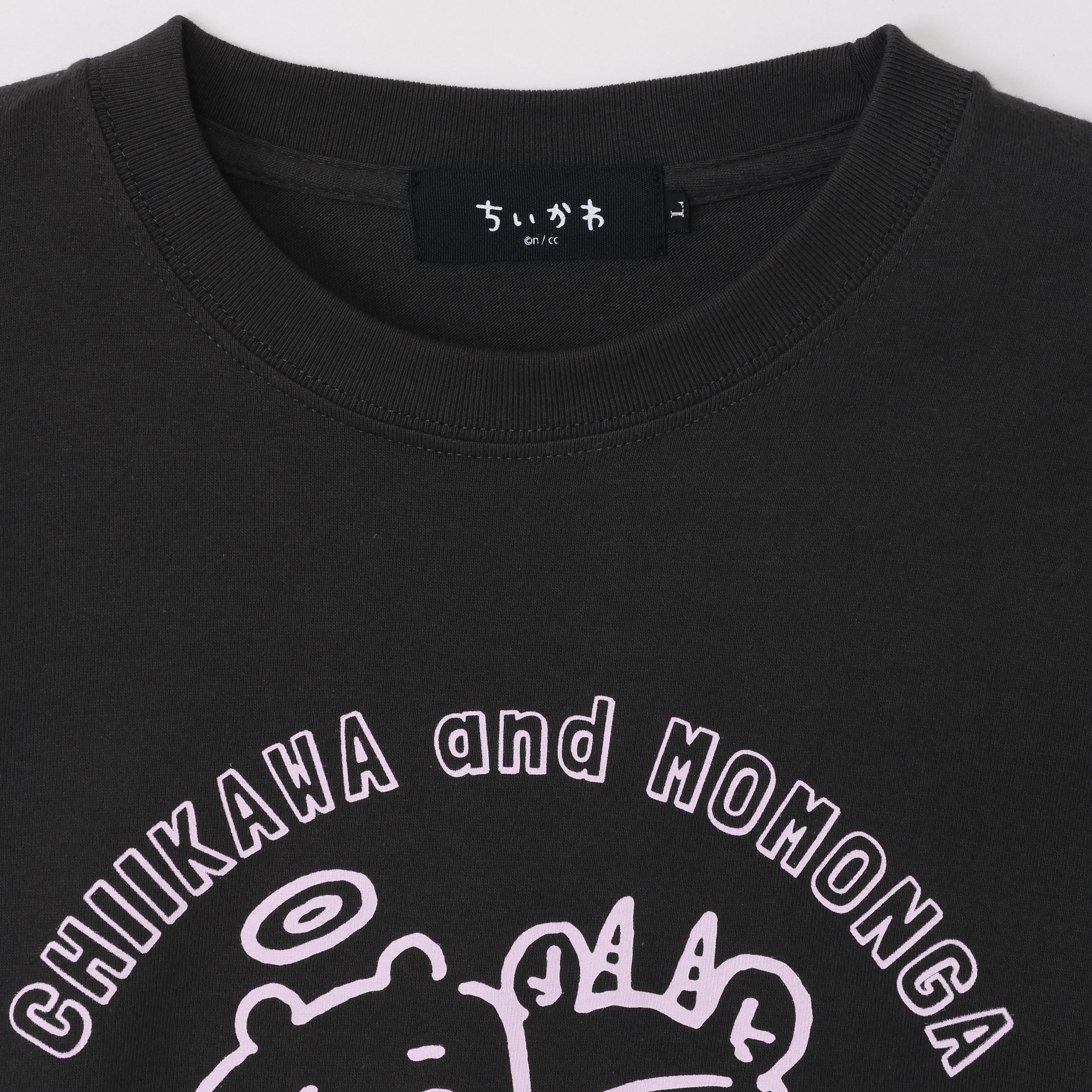 ちいかわ てんし♡あくま Tシャツ(ちいかわ&モモンガ スミ) - Image 3