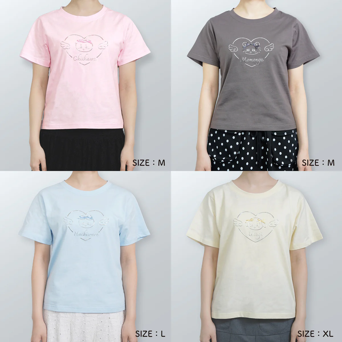 ちいかわ Go!HARAJUKU Tシャツ リボンリボン ちいかわ ピンク - Image 6