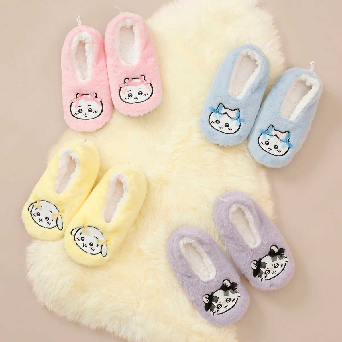 ちいかわ ルームシューズ ちいかわリボン ピンク - Image 2