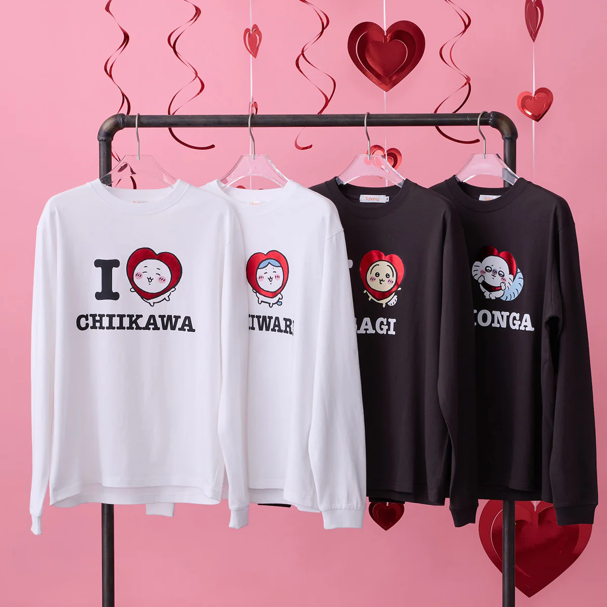 ちいかわ 長袖Tシャツ I LOVE USAGI スミ - Image 3