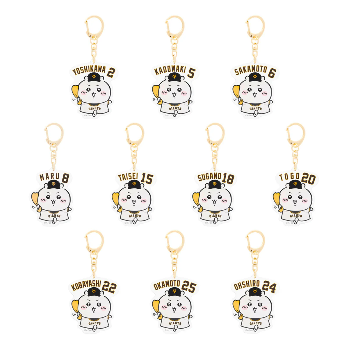 【予約】ちいかわ×読売ジャイアンツ トレーディング選手名アクリルキーホルダー(全10種)【2024年8月中旬より順次発送予定(発送延期の場合もキャンセル不可)】【通常商品と同時購入・配送希望日指定不可】【キャンペーン対象外】 - Image 2