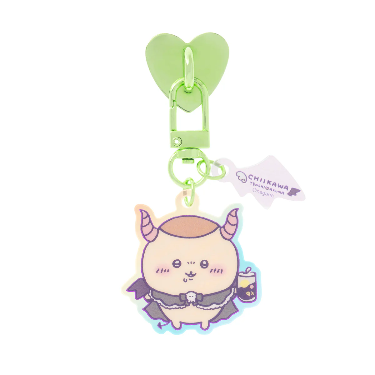 ちいかわ てんし♡あくま キーリングチャーム付きキーホルダー(あくまなくりまんじゅう) - Image 4