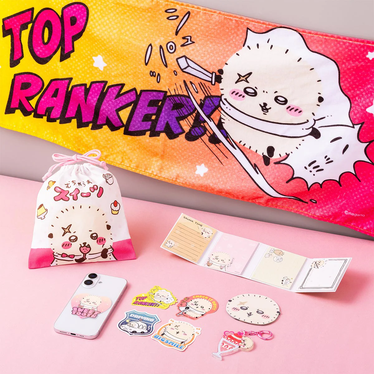 ちいかわ ラッコのほどよいサイズの巾着（むちゃうまスイーツ） - Image 4