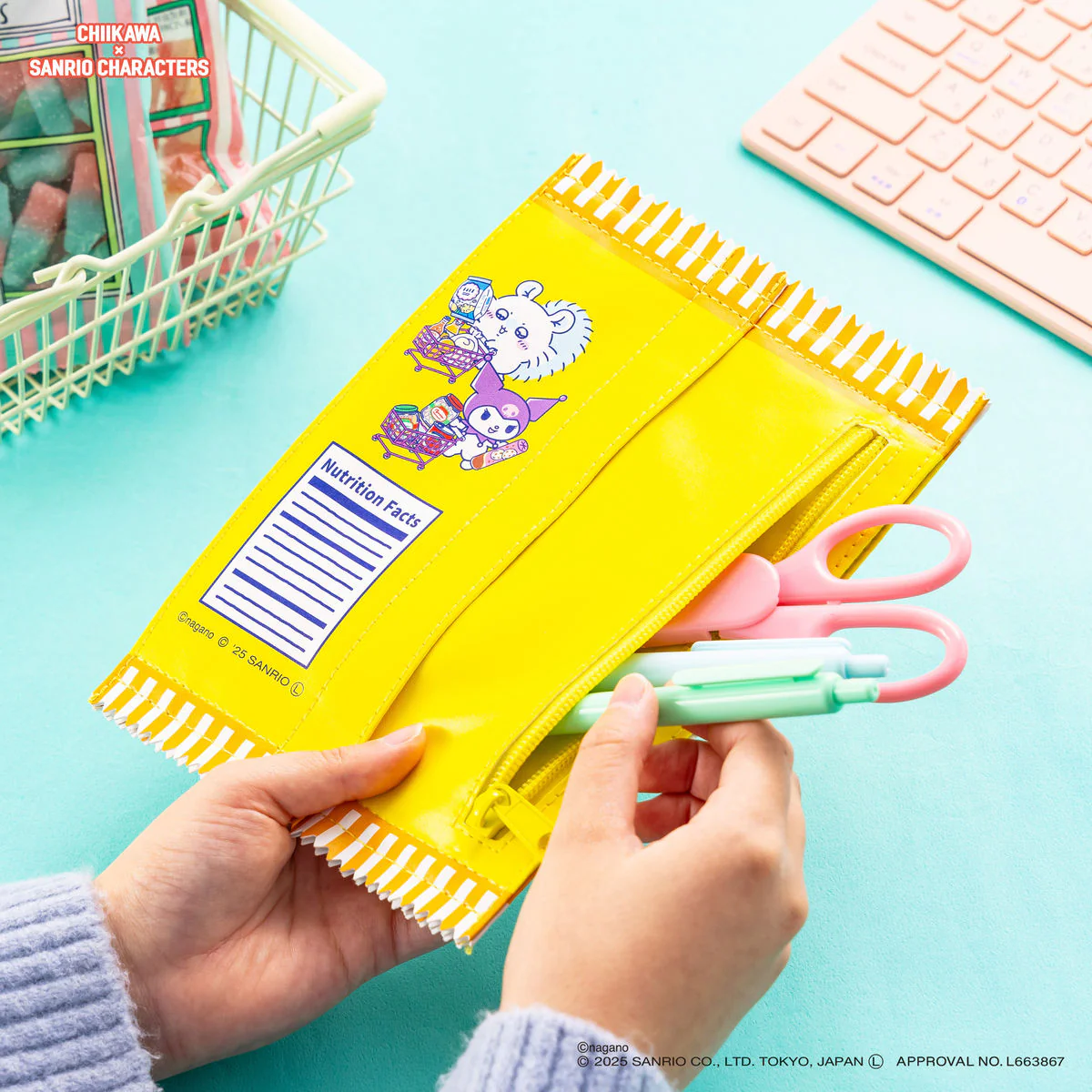 ちいかわ×サンリオキャラクターズ スーパーマーケットなスナックポーチ（うさぎとポムポムプリン） - Image 4