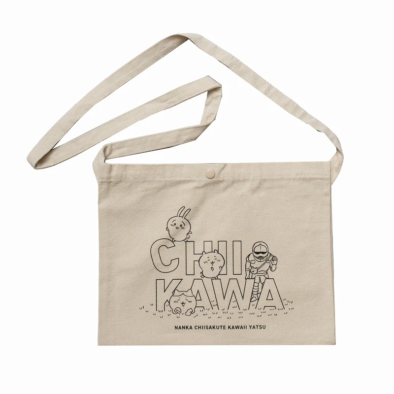 ちいかわ キャンバス サコッシュ 集合（ナチュラル） - Image 8