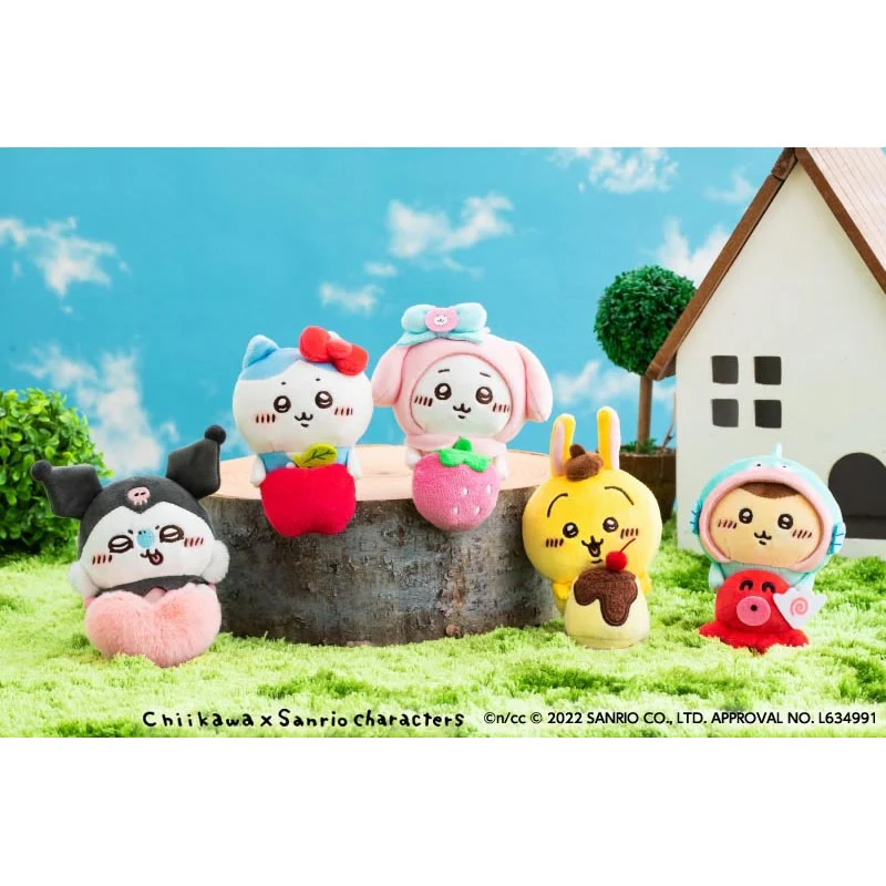 ちいかわ×サンリオキャラクターズ デスクトップから見守るひっかけぬいぐるみ(うさぎ・ポムポムプリン) - Image 2