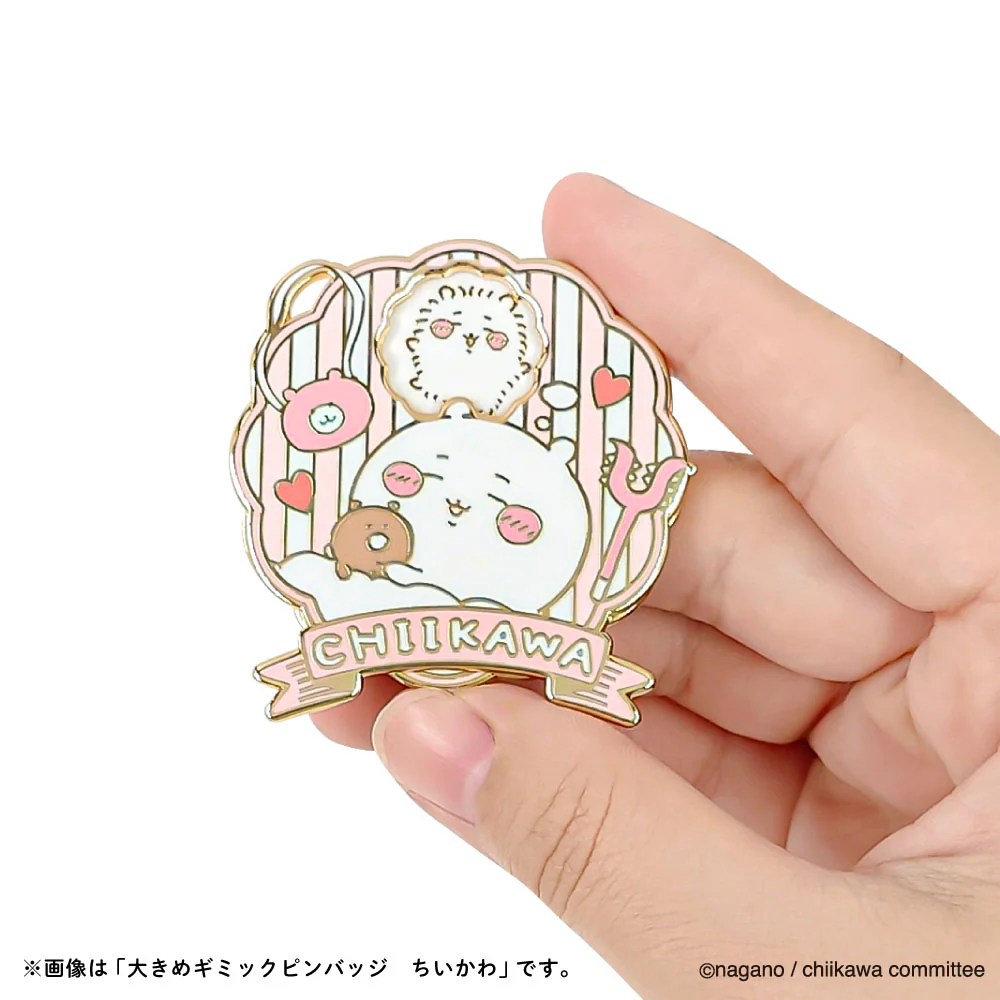 ちいかわ 大きめギミックピンバッジ（ハチワレ） - Image 5