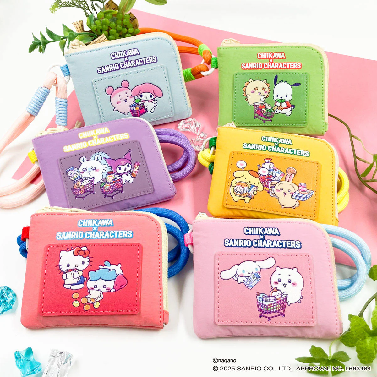 ちいかわ×サンリオキャラクターズ スーパーマーケットなコンパクトウォレット(ハチワレ&ハローキティ) - Image 2